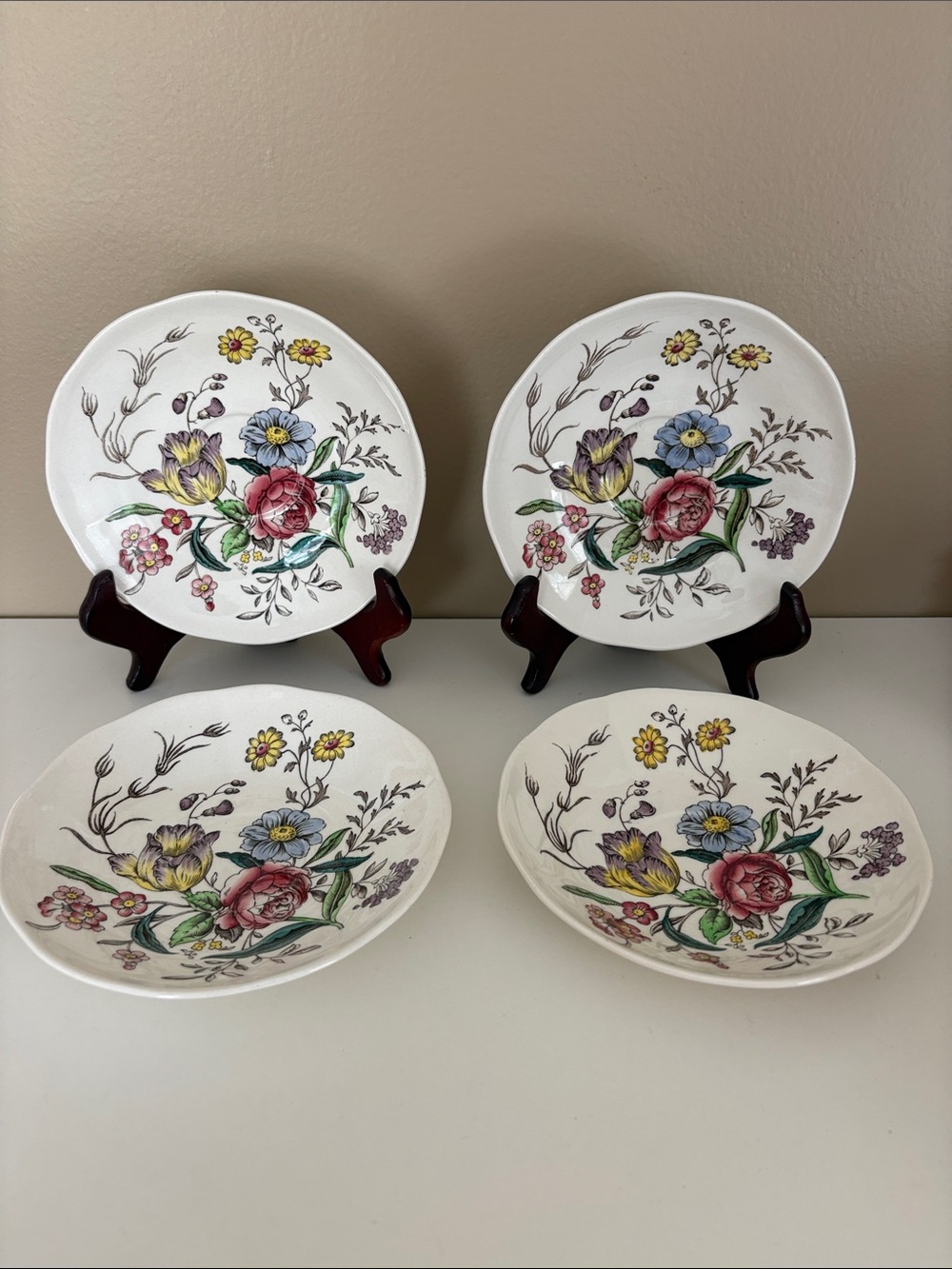Set of 4 Spode Copeland Gainsborough Saucers